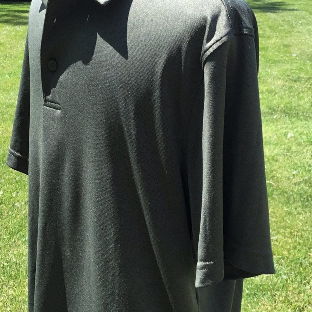 GEORGE Preppy Olive Golf Polo Shirt Y2K Poly Size M - Picture 3 of 6